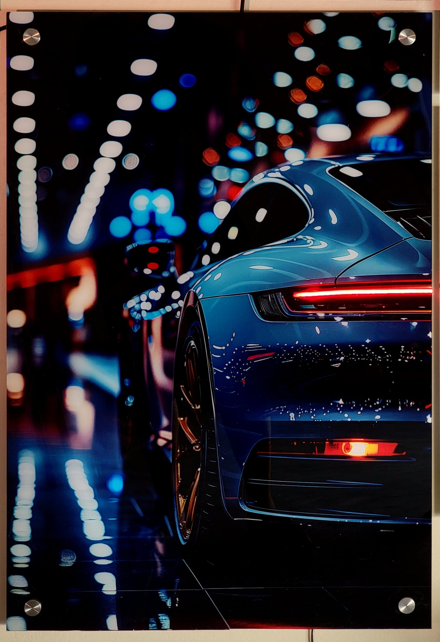 Porsche Neon Car Poster