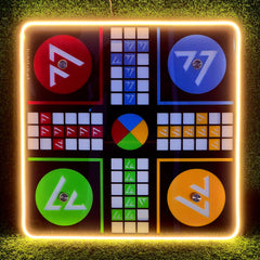 Warm Neon Premium Acrylic Glass Shinny Ludo