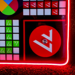 Red Neon Premium Acrylic Glass Shinny Ludo second image