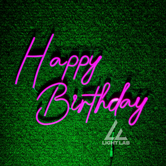 Neon "Happy Birthday" Sign – LED Party Wall Decor for Birthdays & Events | LIGHT LAB