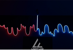 Neon Waves – Modern Abstract LED Wall Art on Black Acrylic | LIGHT LAB