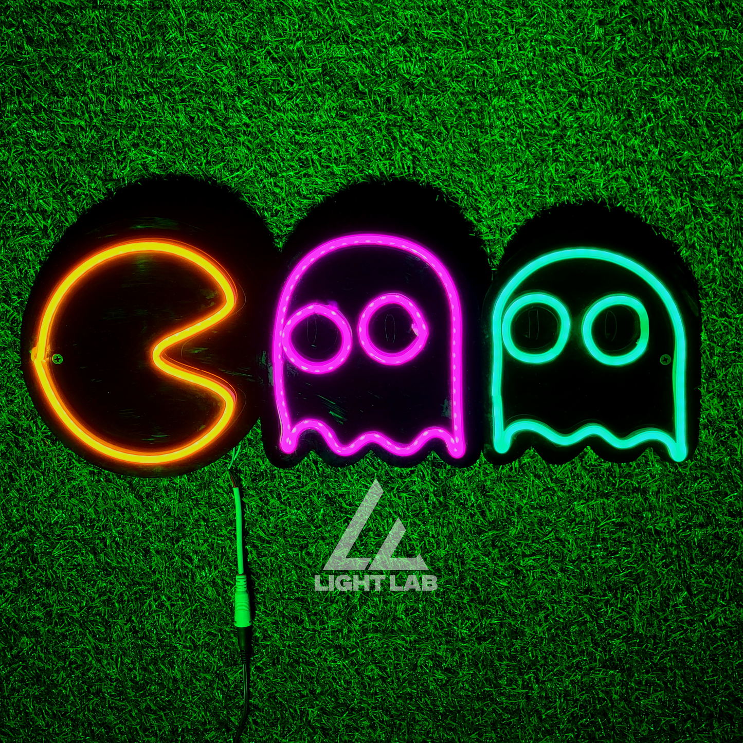 Neon Pac-Man Sign – Retro LED Wall Art for Gamers, Rooms & Arcades | LIGHT LAB