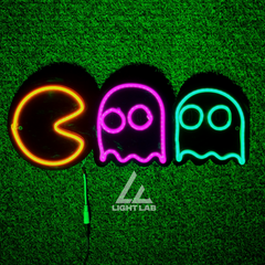 Neon Pac-Man Sign – Retro LED Wall Art for Gamers, Rooms & Arcades | LIGHT LAB