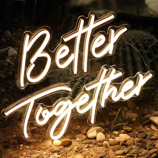 Neon "Better Together" Sign – LED Wall Light for Weddings, Bridal Showers & Parties | LIGHT LAB
