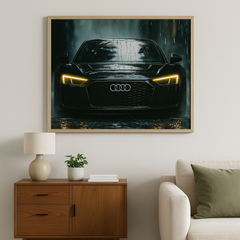 Audi Neon Car Poster