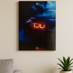 BMW UV Neon Car Poster Acrylic Glass