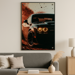Dodge UV Neon Car Poster Acrylic Glass