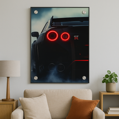 Nissan GTR Neon Car Poster