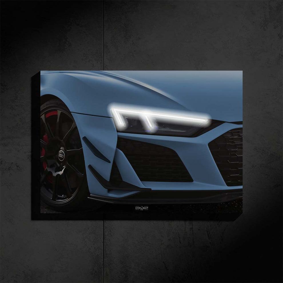 Audi R8 V10 GT FINAL NEON Poster (White LED) - First Edition