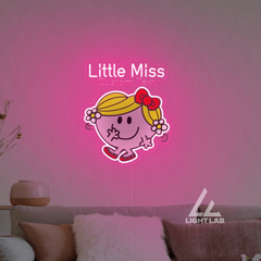 Custom Little Miss Neon Sign – Cartoon LED Neon Light for Kids Room Decor | UV Printed on Acrylic second image