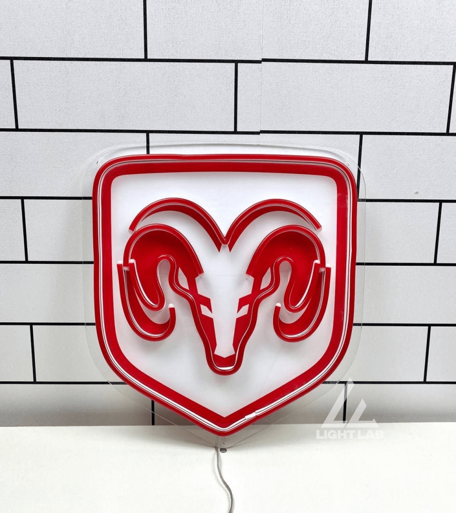 Dodge Logo Neon LED Sign Garage Man Cave Home Decor UV Neon