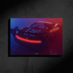 Poster NEON Bugatti CHIRON VGT (red LED) - Première Edition