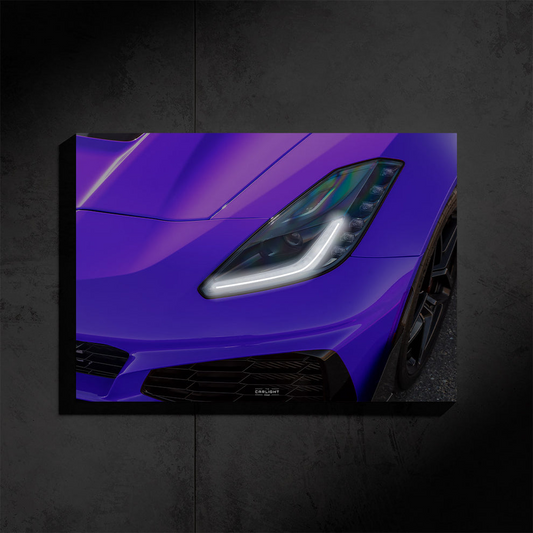 Chevrolet C7 ZR1 NEON Poster (White LED) - Première Edition