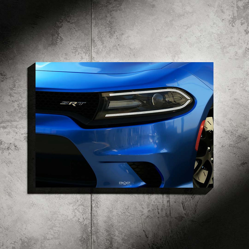 Dodge Charger SRT NEON Poster (White LED) - First Edition