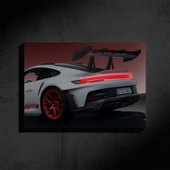 Porsche GT3 RS NEON Poster (red LED) - Première Edition