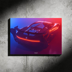 Poster NEON Bugatti CHIRON VGT (red LED) - Première Edition second image