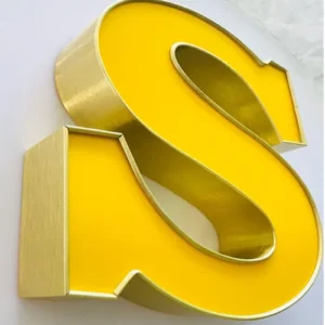 Golden Patti Yellow 3d channelium Sign